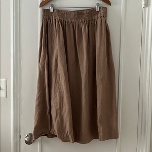 notPERFECTLINEN Sion Skirt Taupe